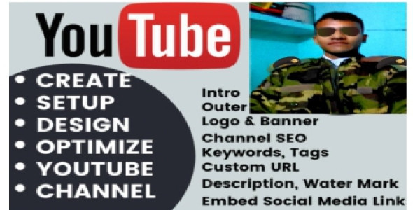 I will create, setup and optimize youtube channel, with logo and banner