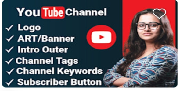 I will create and setup youtube channel with logo, banner, intro, and