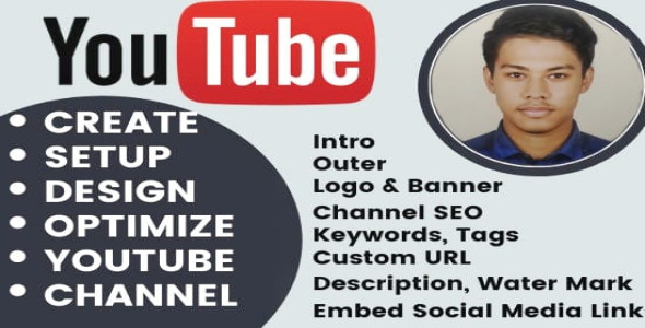 I will create, setup and optimize youtube channel, with logo and banner