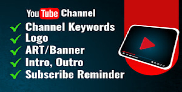 I will create and setup YouTube channel with logo,banner,intro and outer