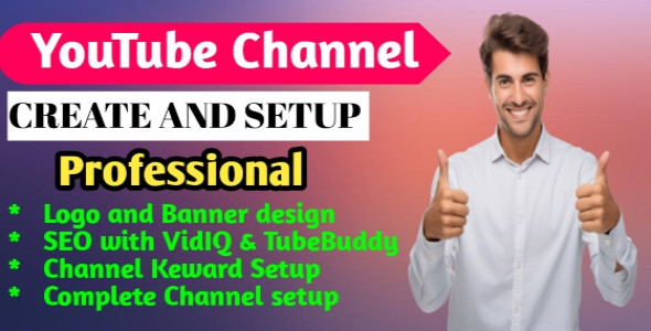 I will create, setup and design youtube channel professionally