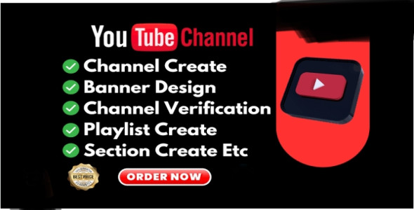 I will create and design you tube channel with necessary everything