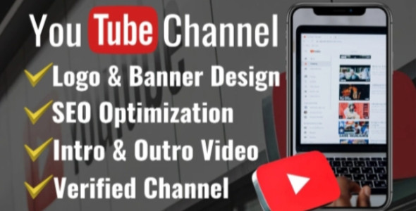 I will create and setup youtube channel with logo, banner, intro, outro