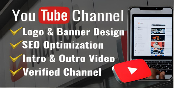 I will create and setup youtube channel with logo, banner, intro, outro