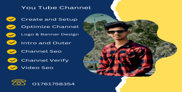 I will create, setup and optimize youtube channel, with logo and banner