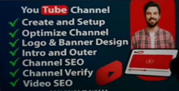 I will create and setup youtube channel with logo, banner, and SEO