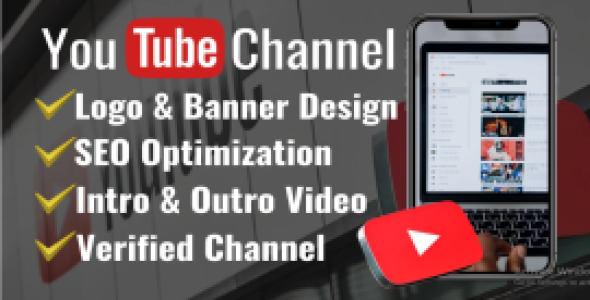 I will create and setup youtube channel with logo, banner, intro, outro.