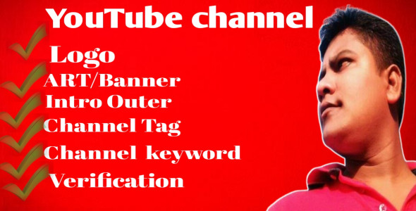 I will create and setup youtube channel with logo, banner, intro, and outer