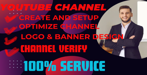 I will create, setup and optimize youtube channel with logo, banner