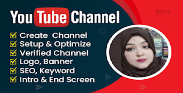 I will create, setup and optimize youtube channel with logo, banner