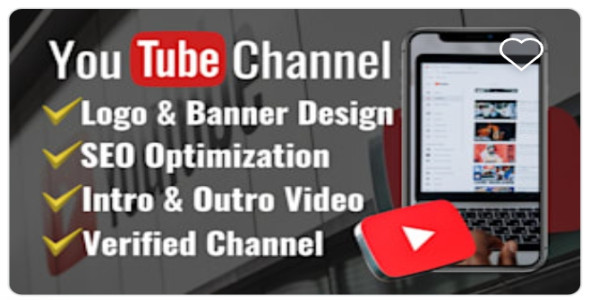 I will create and setup youtube channel with logo, banner, intro, outro