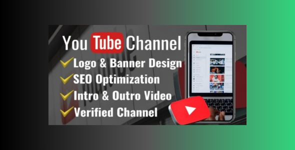 I will create and setup youtube channel with logo, banner, intro, outro