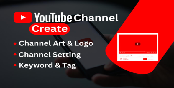 I will create and setup youtube channel with logo, banner, intro, outro