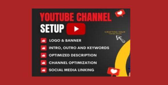 I will create, setup youtube channel with logo, art, intro, outro