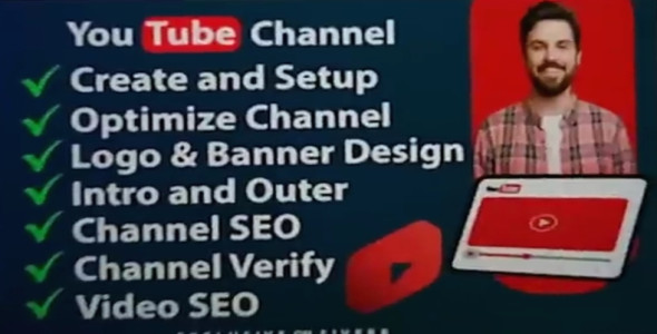 I will youtube channel create and setup with logo, banner full creation also video SEO