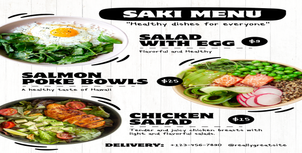 I will design food flyers, posters and menu cards