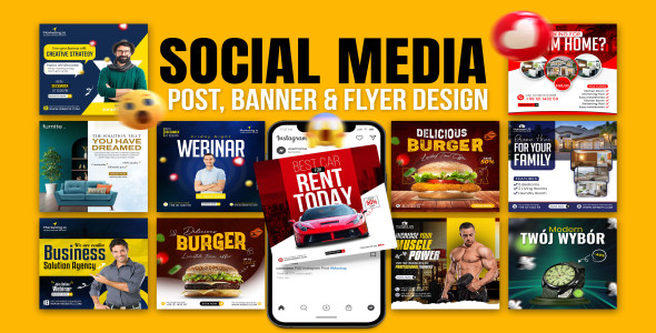 I will design digital social media flyer facebook instagram post poster cover or banner