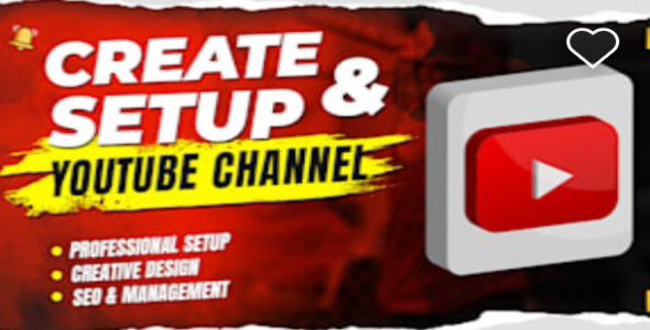 I will create and set up youtube channel with logo, banner,and outer