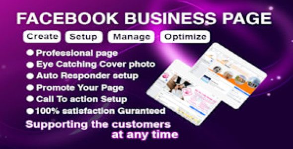 I will create,fix or optimize facebook business page or fan page