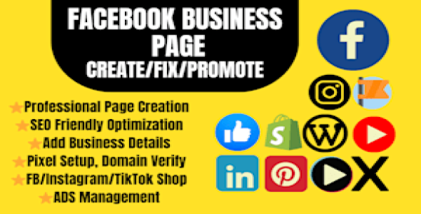 I will create and setup facebook business page